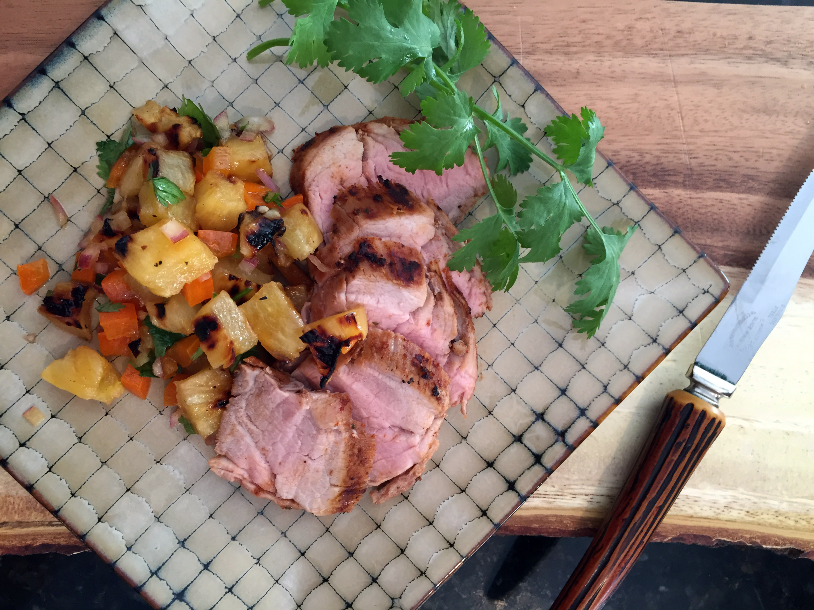 Smoky Pork Tenderloin with Grilled Pineapple Salsa Saladmaster Recipes